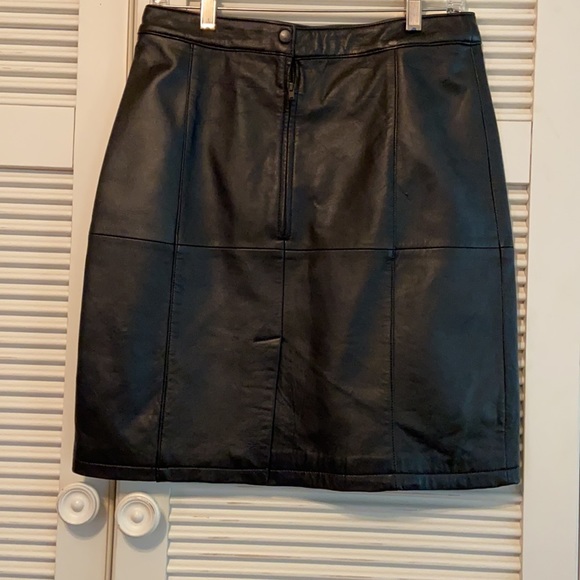 Coldwater Creek Dresses & Skirts - COLDWATER CREEK Black Leather Skirt